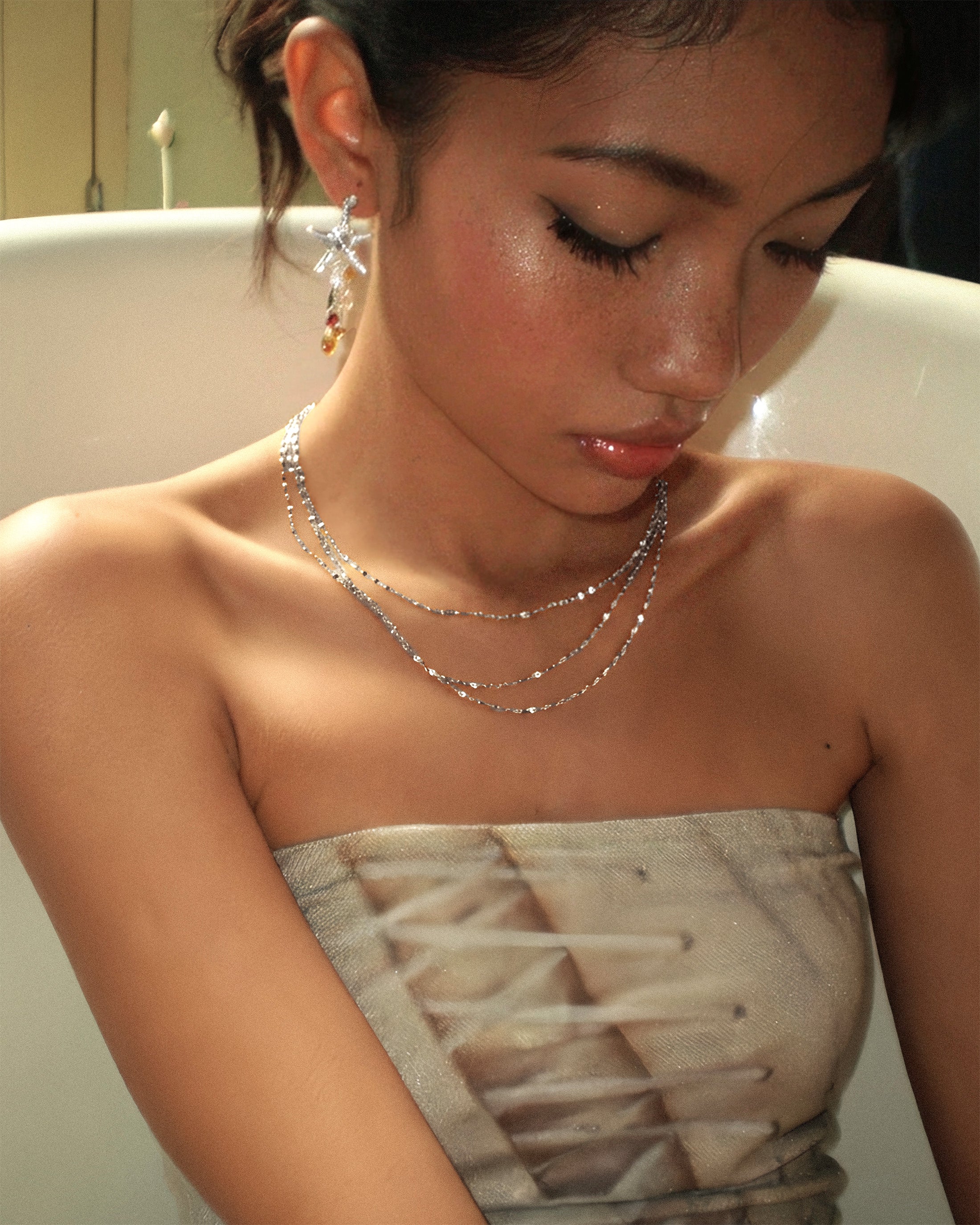 Cecilia Sparkle Chain in Silver