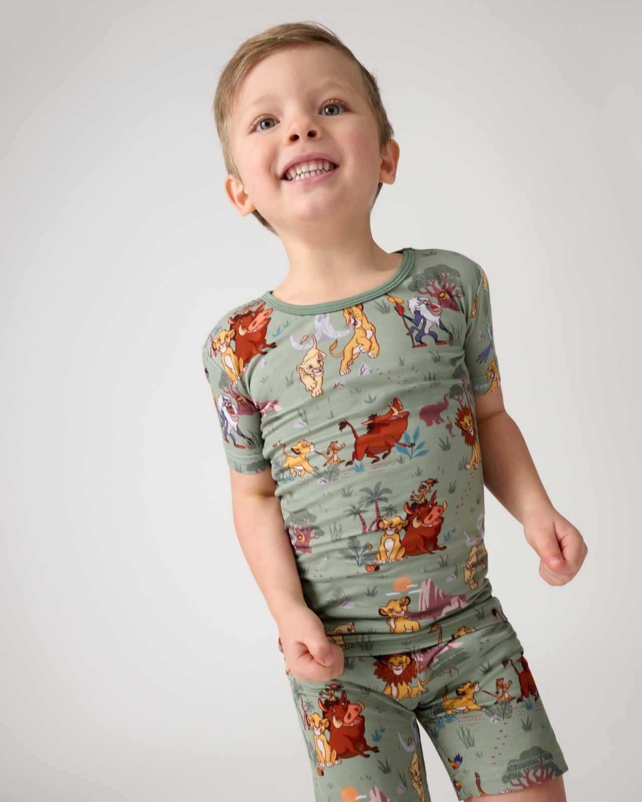 Disney Simba's Safari Two-Piece Short Sleeve & Shorts Pajama Set